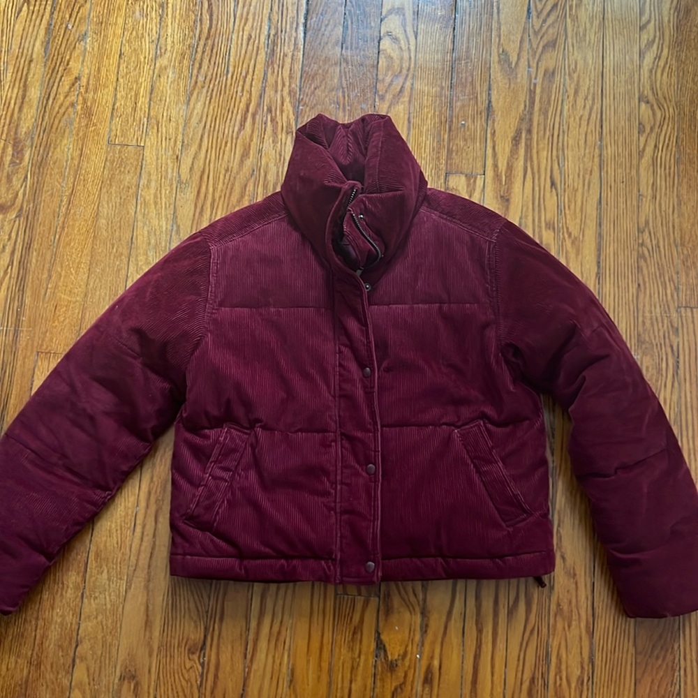 Corduroy puffer jacket